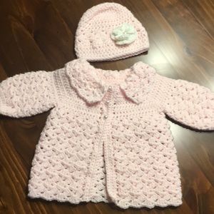 Knit Coat with matching hat